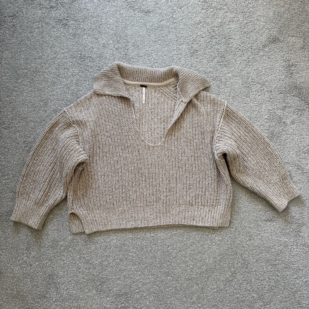 Free People Knit Cotton Sweater